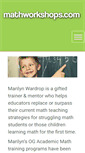 Mobile Screenshot of mathworkshops.com